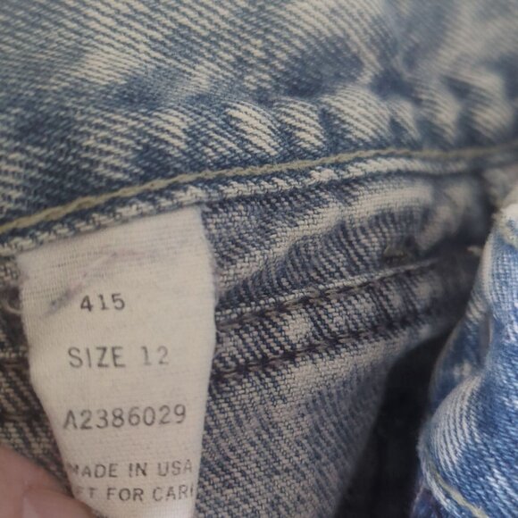 Vintage Essentials Sport Jeans sz 12 Acid Wash High Waist Pleated Mom Tapered - Picture 9 of 15